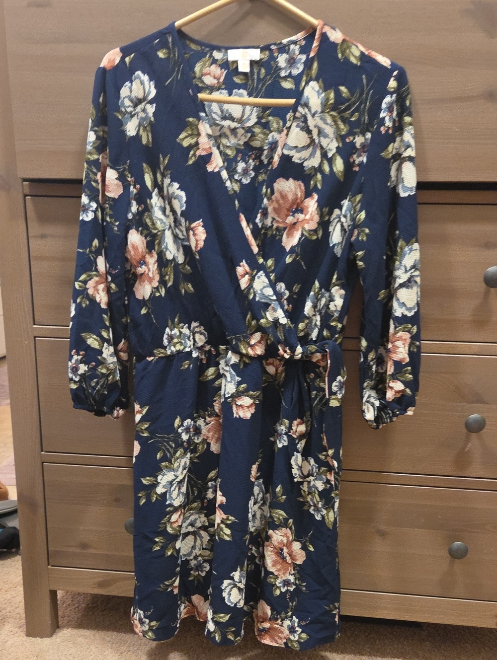 Dark Blue Flower Dress